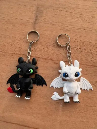 Chaveiro Dragão Fúria da Noite / Fúria da Luz 3D – Impressão 3D – Articulado – Colecionável